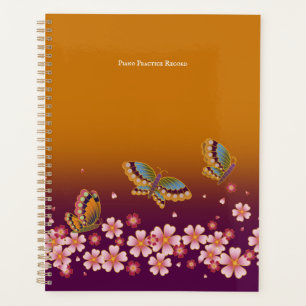 Japanese Butterflies Sakura Blossoms Personalised Planner