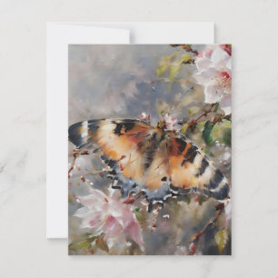 Japanese Butterfly Portrait Holiday Card