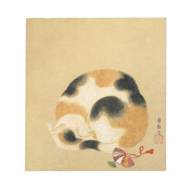 Japanese Calico cat, Hanabusa Itchō Notepad (Front)