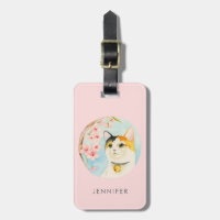 Japanese Calico Cat Illustration | Add Your Name
