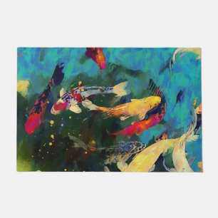 Japanese carp Door Mat