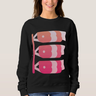 Japanese Carp Koi Kanji Koinobori Flag Sweatshirt