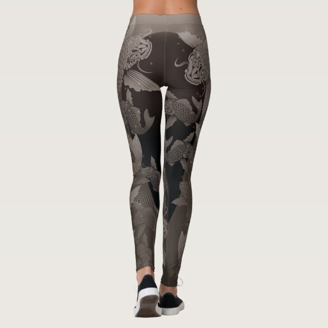 Japanese carp_line5@miyasan leggings (Back)