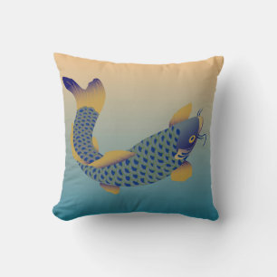 Japanese Carp Pattern Cushion