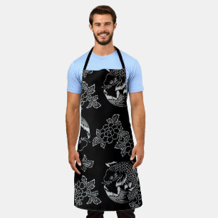 Japanese Carp Tattoo Pattern Apron