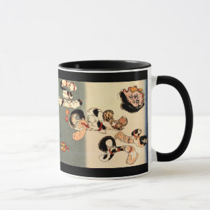 Japanese Cat Art Coffee Mug