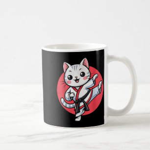 Japanese Cat Karate Kawaii jiu Jitsu Women Girls Coffee Mug
