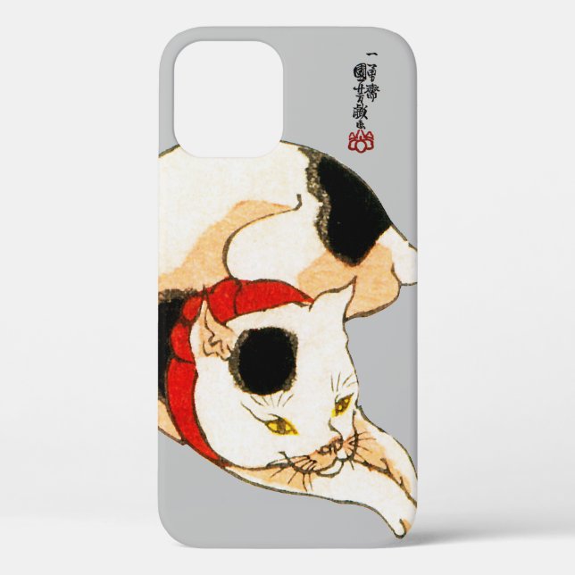 Japanese Cat, Kuniyoshi, Ukiyo-e Case-Mate iPhone Case (Back)