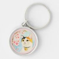 Japanese Cat Watercolor Art