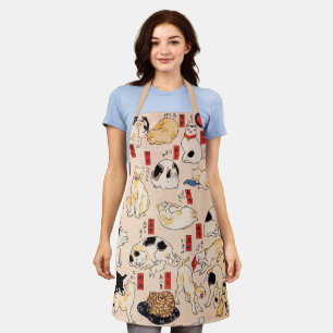 Japanese Cats by Utagawa Kuniyoshi Apron