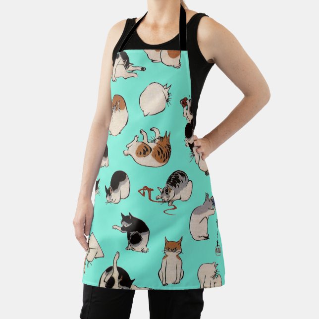 Japanese Cats (Colour Chengeable ) Apron (Insitu)