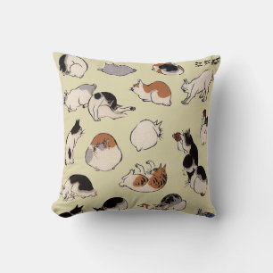 Japanese Cats (Colour Chengeable ) Cushion
