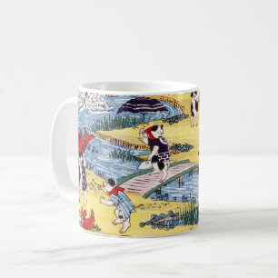 Japanese Cats Country, Utagawa Kunitoshi Coffee Mug