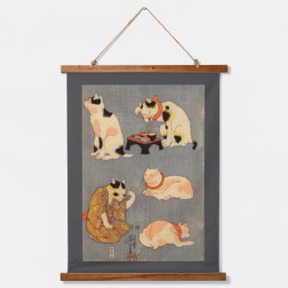 Japanese Cats, Kuniyoshi, Ukiyo-e Hanging Tapestry