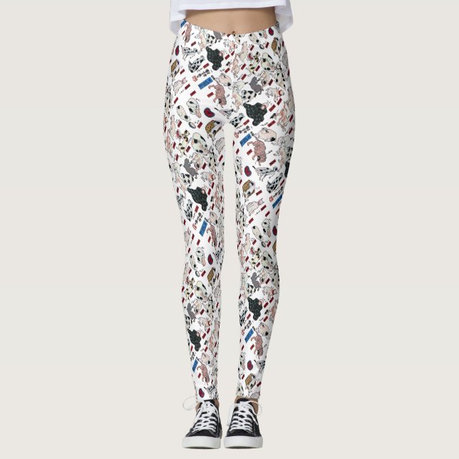 Japanese Cats, Kuniyoshi, Ukiyo-e Leggings (Front)
