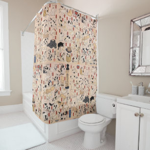 Japanese Cats of The Edo era, Kuniyoshi, Ukiyo-e Shower Curtain