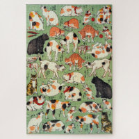 Japanese Cats of The Edo era, Utagawa Yoshifuji