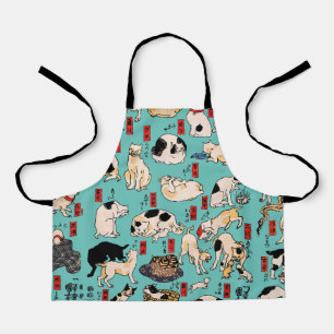 Japanese Cats Ukiyo-e Art Funny Apron