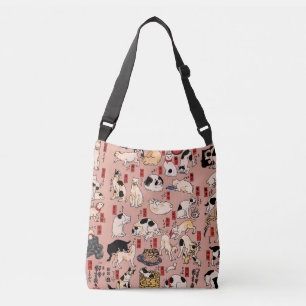 japanese cats Ukiyo-e Funny kitty Crossbody Bag