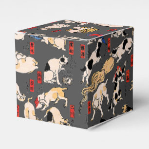 japanese cats Ukiyo-e Funny kitty Favour Box