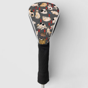 japanese cats Ukiyo-e Funny kitty Golf Head Cover