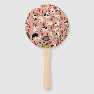 japanese cats Ukiyo-e Funny kitty Hand Fan