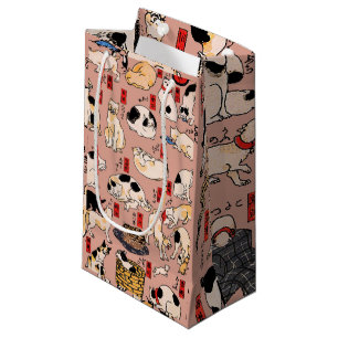 japanese cats Ukiyo-e Funny kitty Small Gift Bag