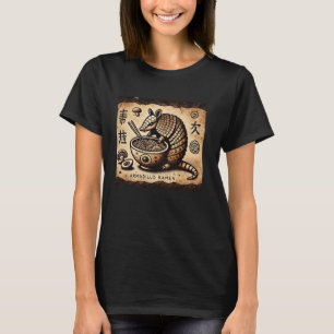 Japanese Cave Art Noodles Lover Wildlife Armadillo T-Shirt