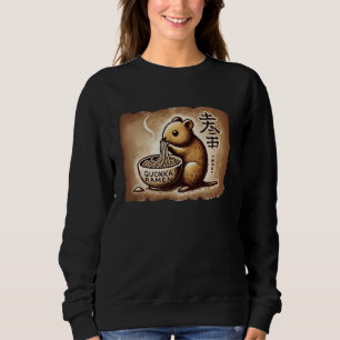 Japanese Cave Art Noodles Lover Wildlife Cute Quok Sweatshirt