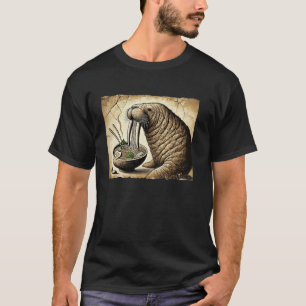 Japanese Cave Art Noodles Lover Wildlife Walrus Ra T-Shirt