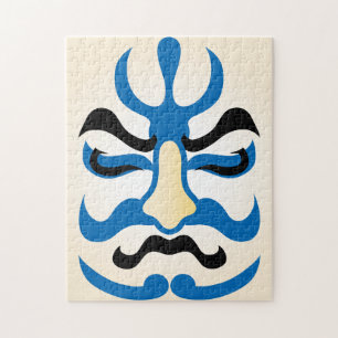 Japanese charm∣Traditional Kabuki Theatre Makeup Jigsaw Puzzle