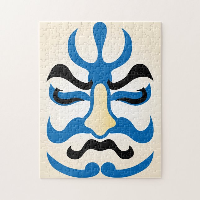 Japanese charm∣Traditional Kabuki Theatre Makeup Jigsaw Puzzle (Vertical)