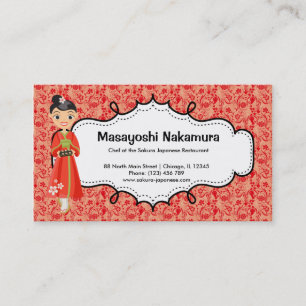 Japanese Chef Restaurant Business Card