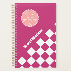 Japanese Chequerboard & Sakura Blossom Crest Planner