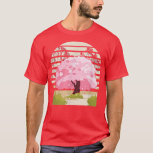 Japanese Cherry Blossom Art Sakura Retro T-Shirt