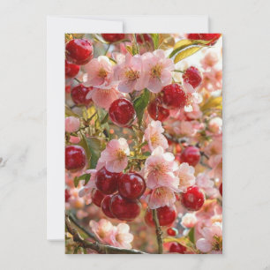 Japanese Cherry Blossom Castle Wedding Invitation 