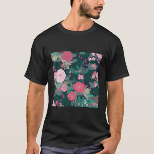 Japanese Cherry Blossom Flower Pink Sakura Floral T-Shirt