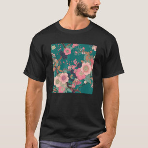 Japanese Cherry Blossom Flower Pink Sakura Floral T-Shirt