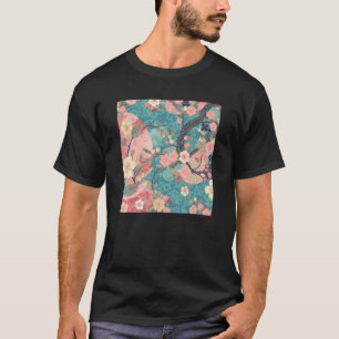 Japanese Cherry Blossom Flower Pink Sakura Floral T-Shirt