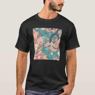 Japanese Cherry Blossom Flower Pink Sakura Floral  T-Shirt