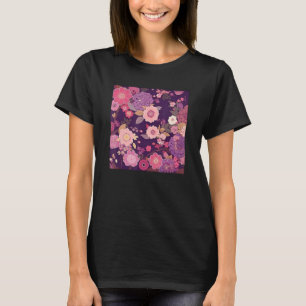 Japanese Cherry Blossom Flower Pink Sakura Floral  T-Shirt