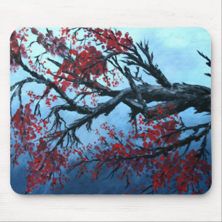 japanese cherry blossom flower tree oriental art mouse pad