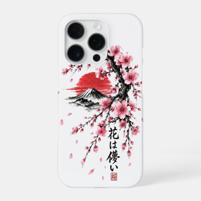 Japanese Cherry Blossom Mount Fuji Phone Case (Back)