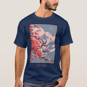 Japanese Cherry Blossom Sakura Flower Tree Nature T-Shirt