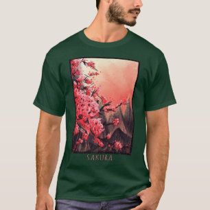 Japanese Cherry Blossom Sakura Flower Tree Nature  T-Shirt