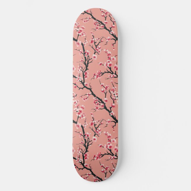Japanese Cherry Blossom Skateboard (Front)
