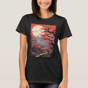 Japanese Cherry Blossom Tree Art Print Sakura T-Shirt