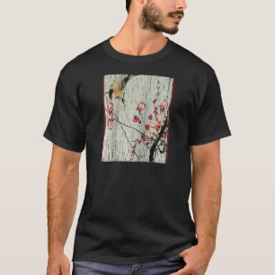 Japanese Cherry Blossom Vintage Graphical Art Wood T-Shirt