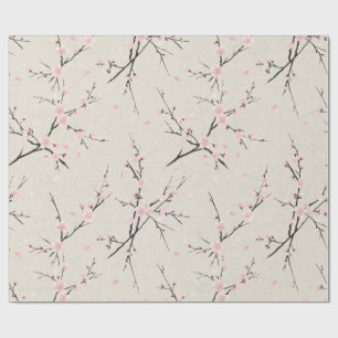 Japanese Cherry Blossom Wrapping Paper