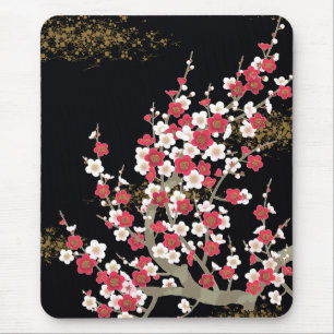 Japanese Cherry Blossoms Floral Fine Art Mouse Pad